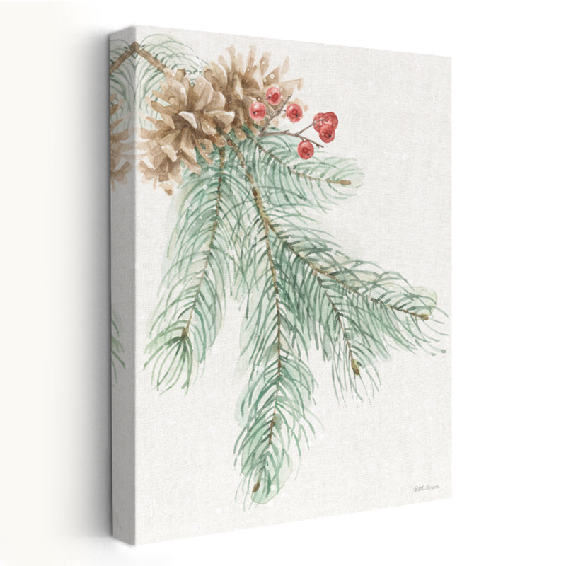 Boisé d'hiver Huit - baies brun, art de Noël vert, H 48 po x l 32 po