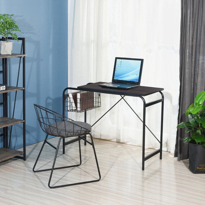 Bureau Mouron, Noyer foncé/noir