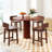 Gymax Swivel Dining Chair Farmhouse Wooden Kitchen Chairs Armless Side Chairs-115296919