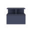 Table de chevet H 11,6 po, 1 tiroir, 3 tablettes, bleu Alby - Chambre
