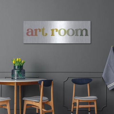  'Art Room Sign' by House Fenway Metal Wall Art, 48" x 16"