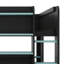 Lit superposé double avec bureau à hauteur réglable, garde-robe et lumière RVB, lit superposé en bois pour les jeux-1955927307
