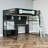 Full Size Loft Bed, E-Sports Gaming Hub, LED-Enhanced Desk & Pegboard, Eclectic Modern, For Teen Gamer Room-1400522298