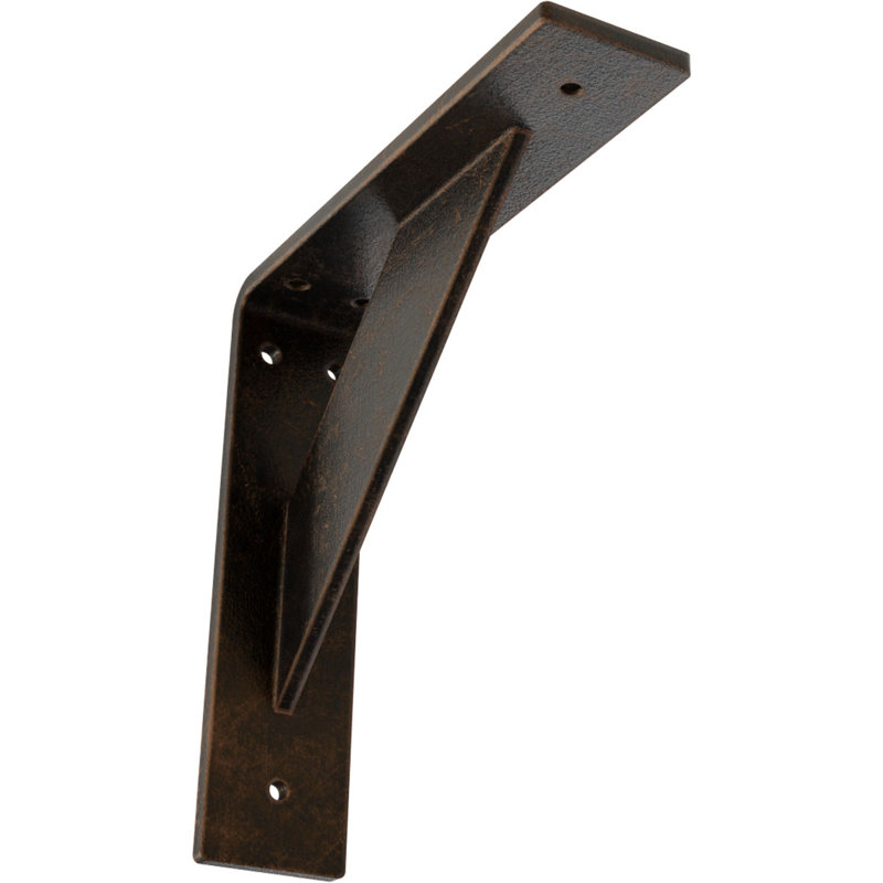 Support traditionnel en acier, H 8 po x l 2 po x P 8 po, Bronze vieilli