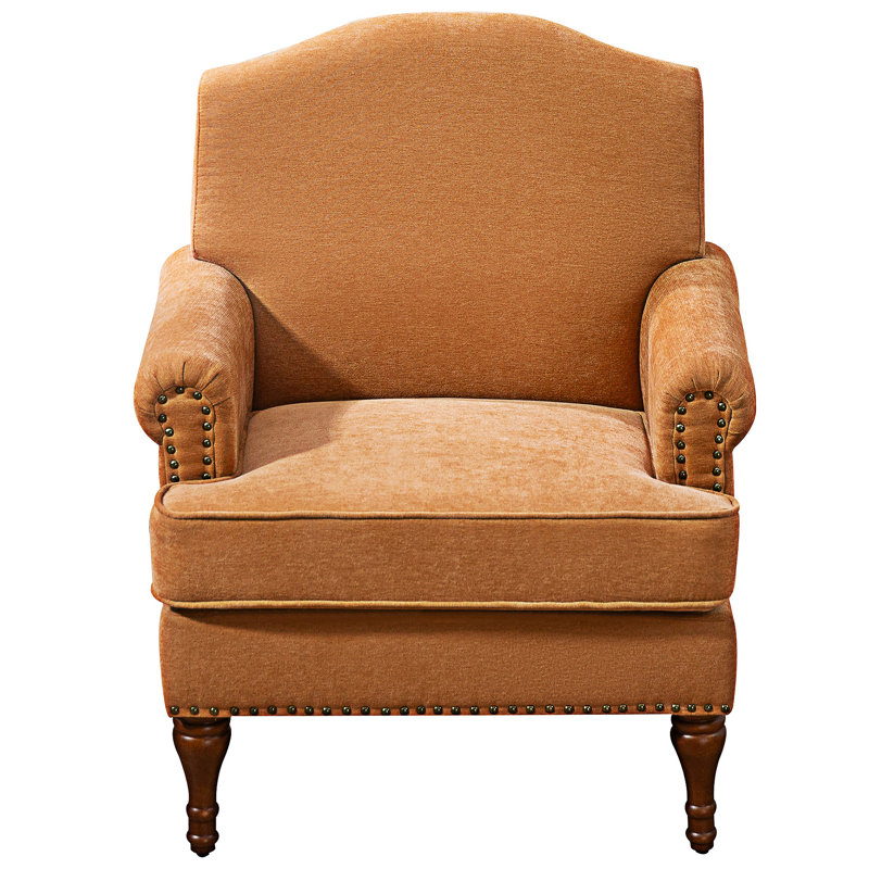 Fauteuil d'appoint rembourré, Brun