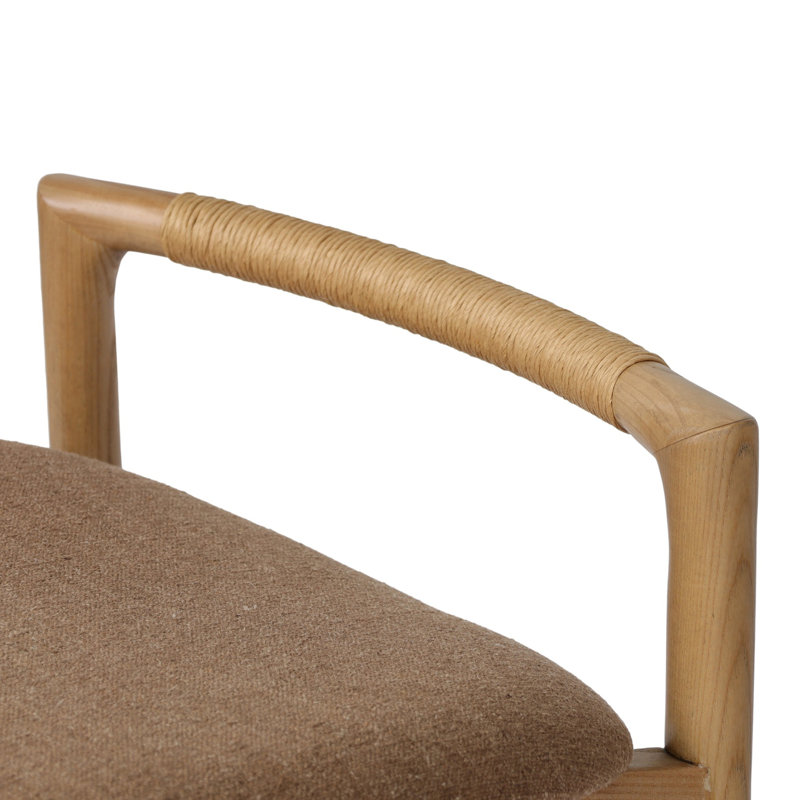 Baden Stool, Bar Stool (30" Seat Height), Antwerp Cafe/Line Blend, Toasted Ash