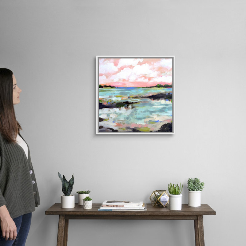 «Surfscape III» par Karen Fields - reproduction d'art, Toile blanche encadrée, H 22 po x l 22 po x P 1,75 po