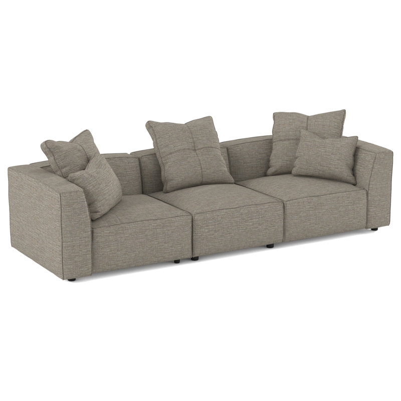 Del Modular Upholstered Sectional, Thrillist Parchment Polypropylene/Olefin