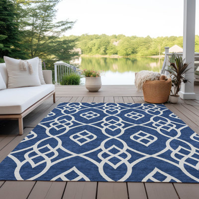 Malek Indoor/Outdoor Area Rug with Non-Slip Backing