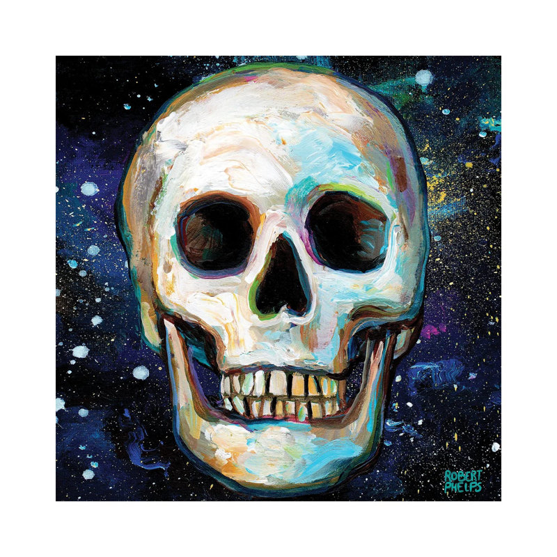 Galactic Skull II by Robert Phelps - Wrapped Canvas Print, 30.48 cm H x 30.48 cm W