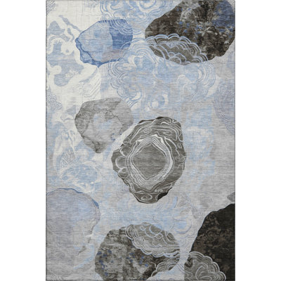 Premium Machine Washable Mehara AMF1686 Geometric Rug