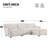 110" Modular Sectional Sofa, L-Shape With Extra-Wide Seat Cushion, USB And Type-C Charger, Petal Armrest Design, High Density Foam, Free Movement Ottoman, Wood Frame, Chenille, 4 Seat, 3 Colors-1610639667