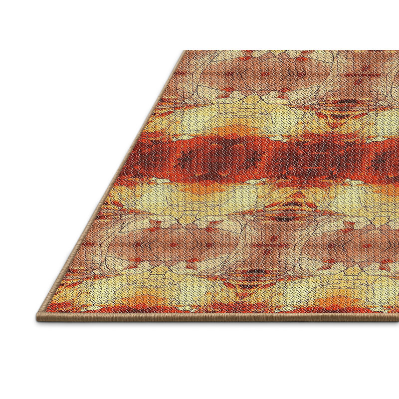 Tapis jaune / rouge, Rectangle 8 pi x 10 pi