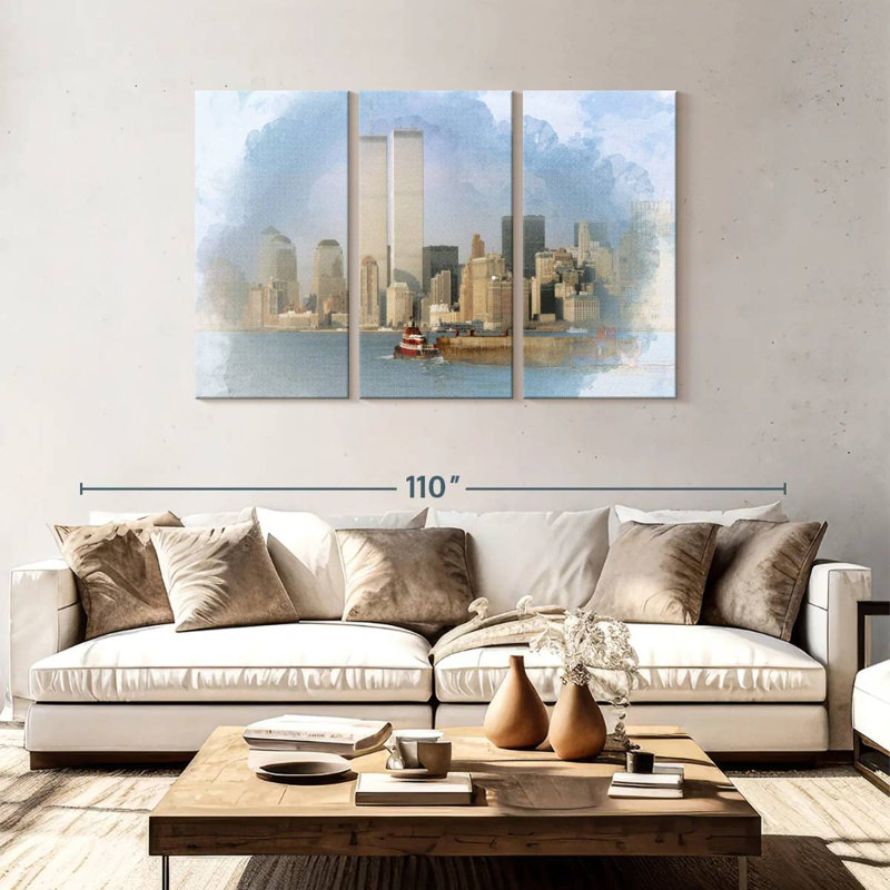 Le World Trade Center, H 48 po x l 74 po