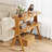 24.6'' Tall End Table Side Table With 2-Tier Storage Shelves And Solid Wood Legs-1284300812