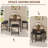 Dining Table Set for 4 with Upholstered Bench & 2 Chairs, Space-Saving Kitchen Dinette Set-1710043773