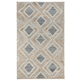 Geometric Area Rug in Natural/Gray