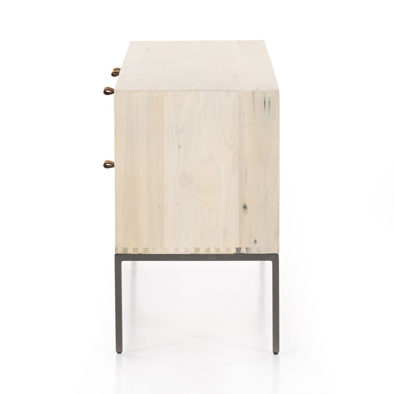 Loki Media Console - Wash Poplar, Dove Poplar