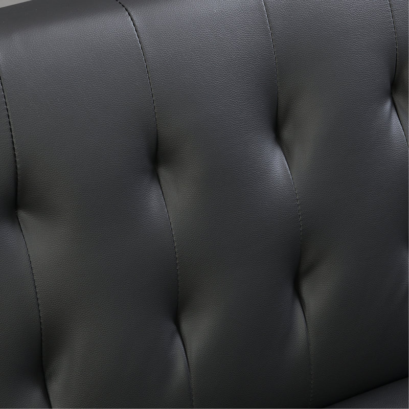 Sofa Bed Black Pvc