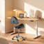 Adjustable Height Saddle Stool Chair with Wheels