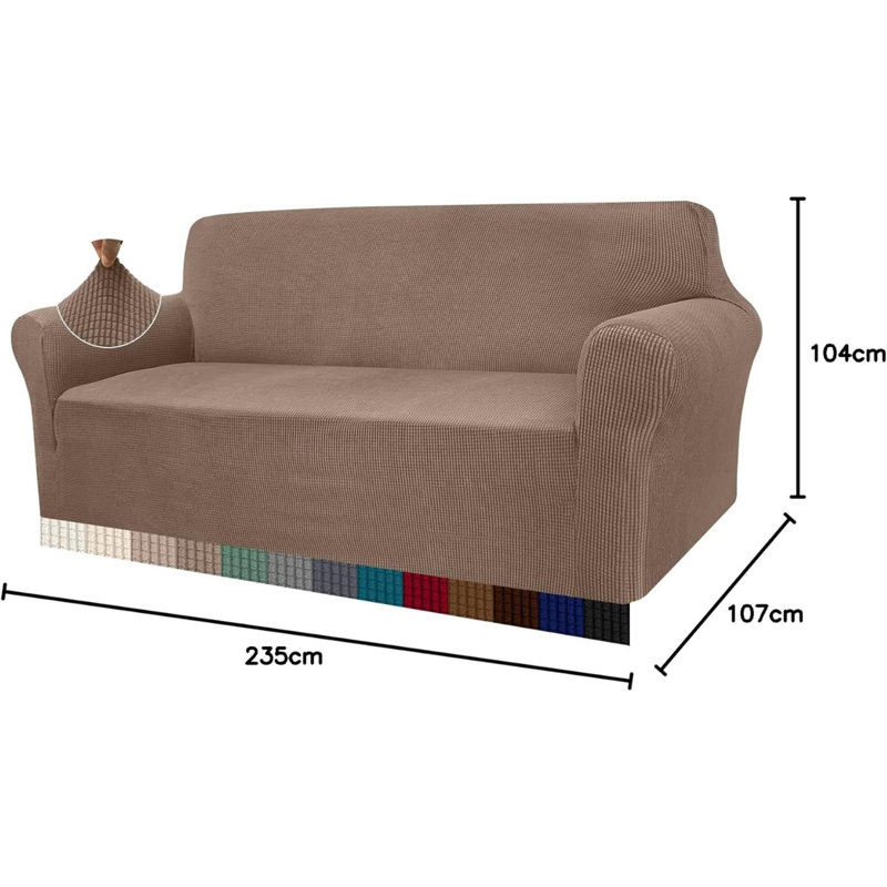 Outdoor Patio Sofa Cover, 107" H x 235" W x 104" D, Grey