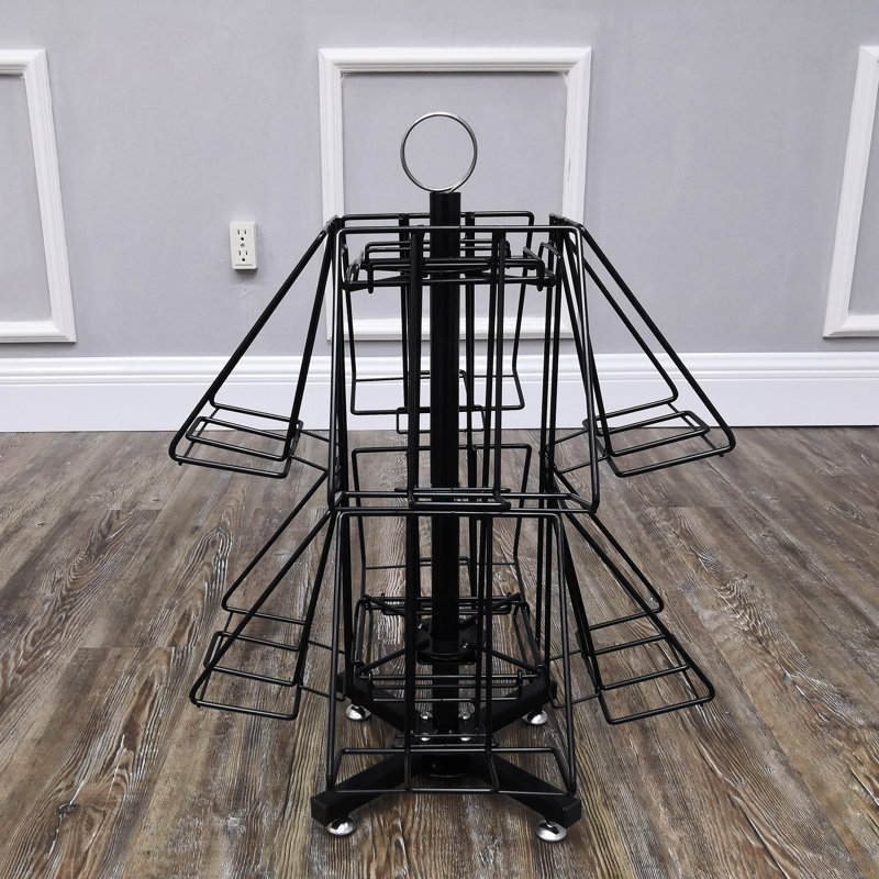 Fixtureisplays® DVD Book CD Spinner Rack Card Post Carte de vœux pour cartes d'anniversaire. Format des poches: l 6,54 po x H 7,5 po, 8 pochettes. 1113-BK28