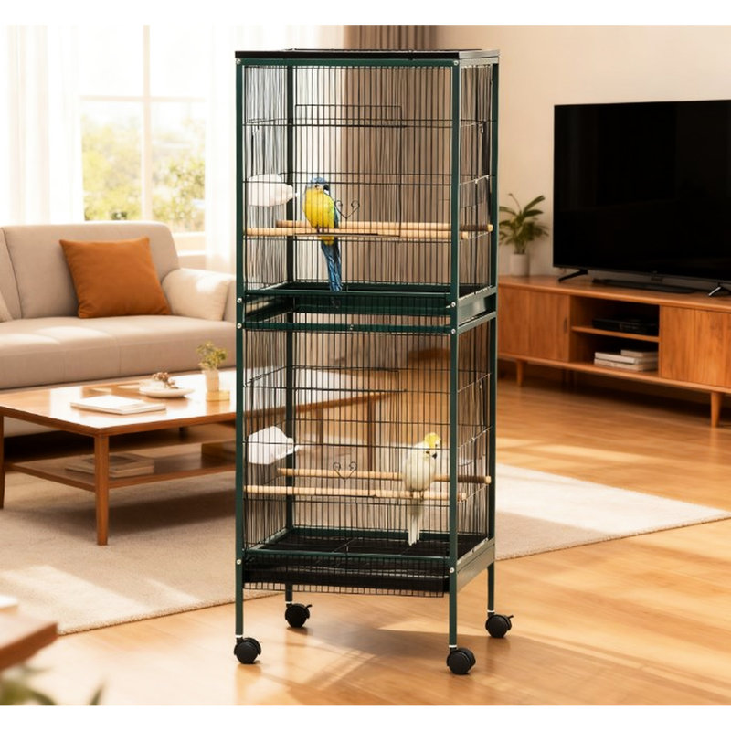 Cage à oiseau grande volée de 55 pouces PawHut