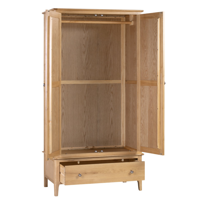 Mapleview 2 Door Solid Wood Wardrobe