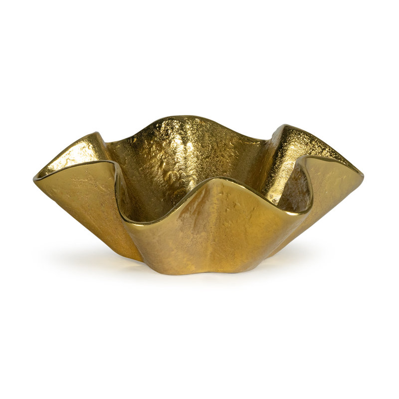 Pedicoat Metal Bowl Small (Brass), 4.75" H x 13" W x 13" D, Brass