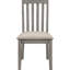 Chaise d'appoint rembourrée grise (2 pièces)