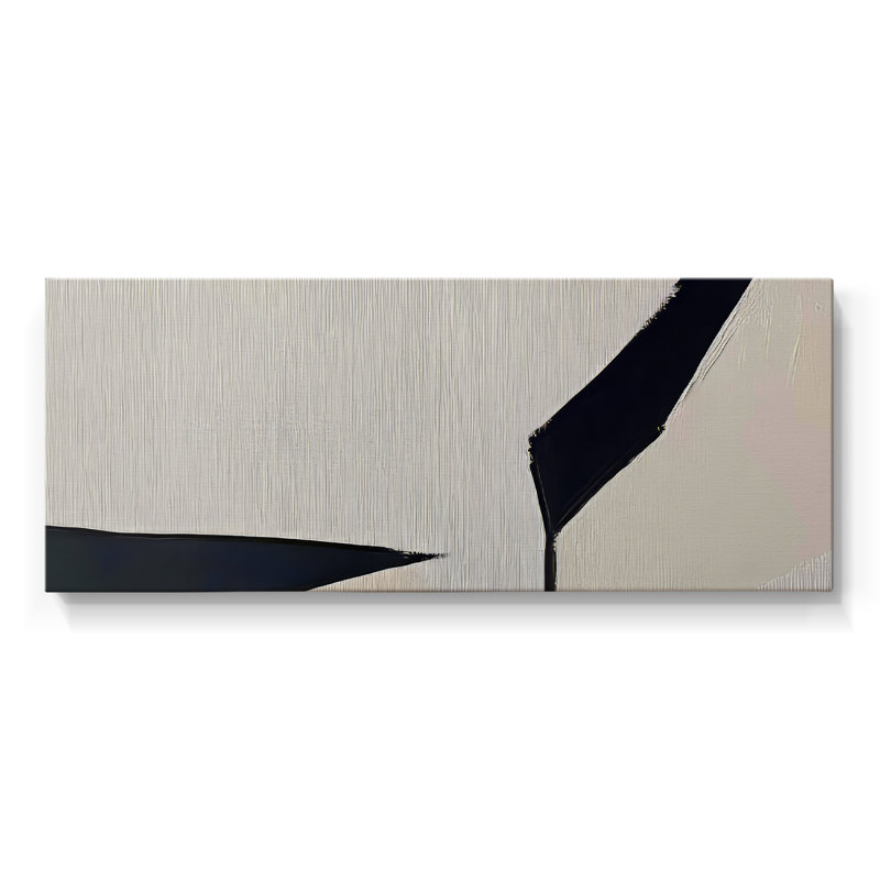 Toile tendue avec châssis abstrait, série # 7 XXXVII, H 12 po x l 30 po