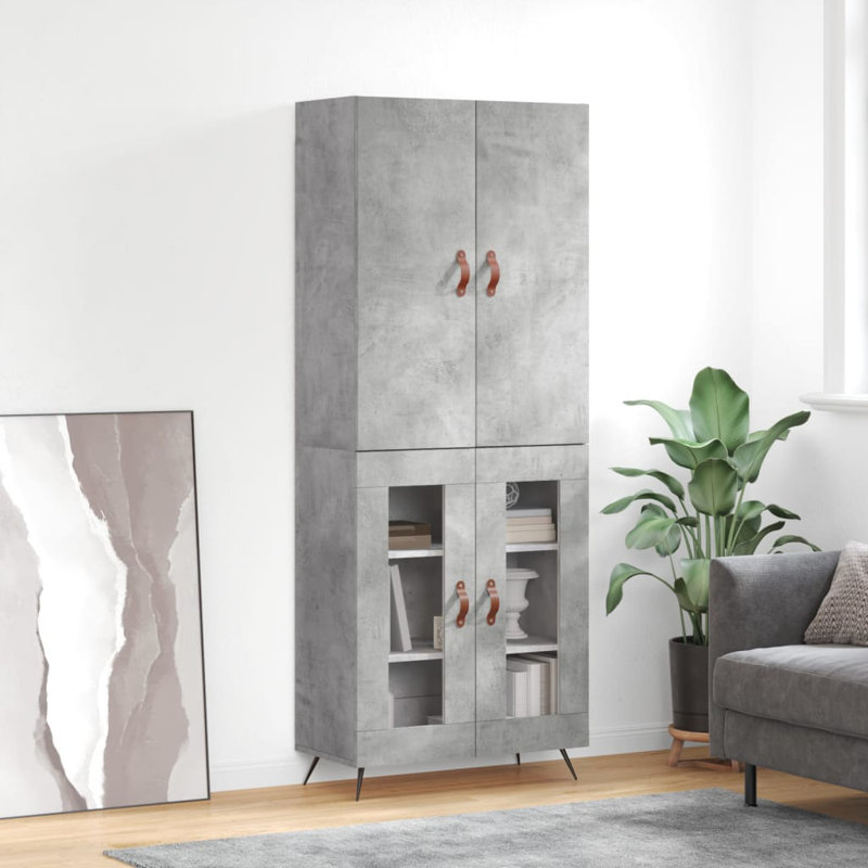 Brooklands 69.5cm Sideboard, Concrete Grey