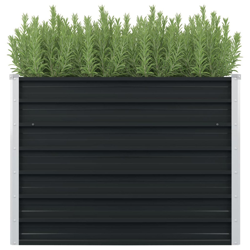 Jardinière en acier galvanisé, Anthracite
