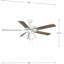 Ventilateur de plafond standard à 5 pales de 52 po avec chaîne de traction et ensemble d'éclairage inclus-184462203