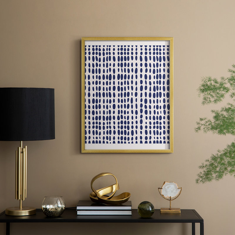 Abstrait, reproduction encadrée CDL III - Prêt à être accroché , H 10 po x l 8 po, Doré