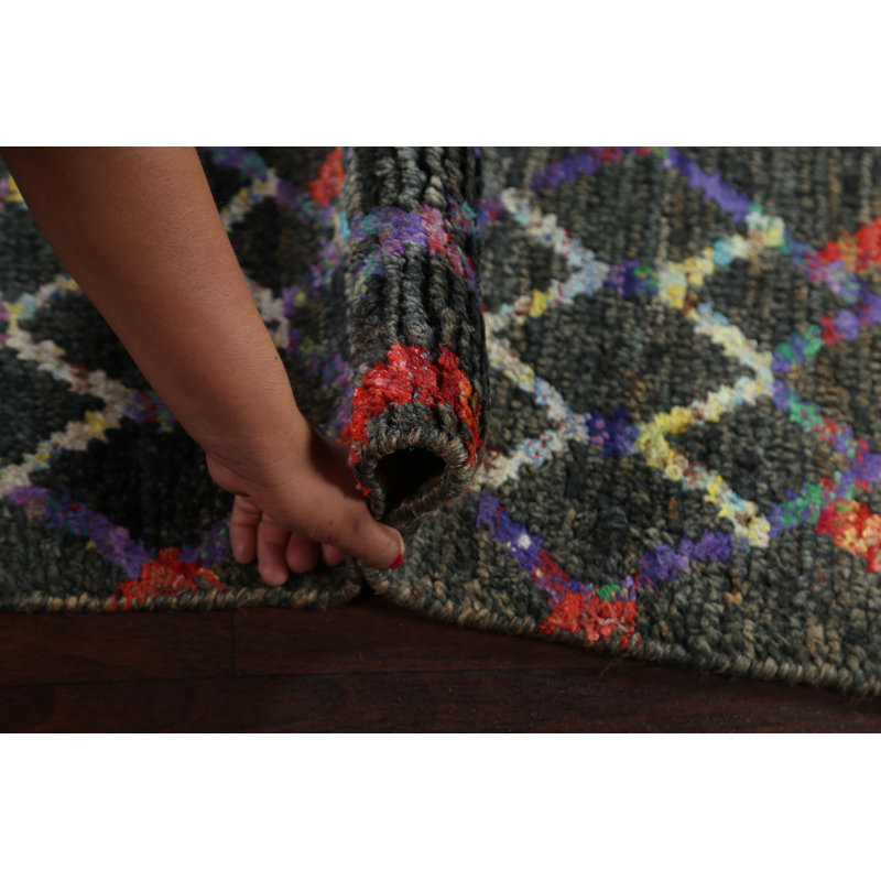 Tapis marocain treillis noué à la main 6 x 9