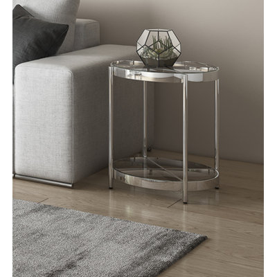 Omari Clear Glass Side Table
