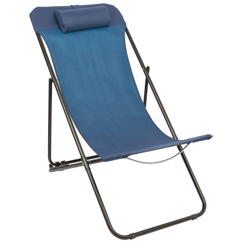 Folding Deck Chair, Navy