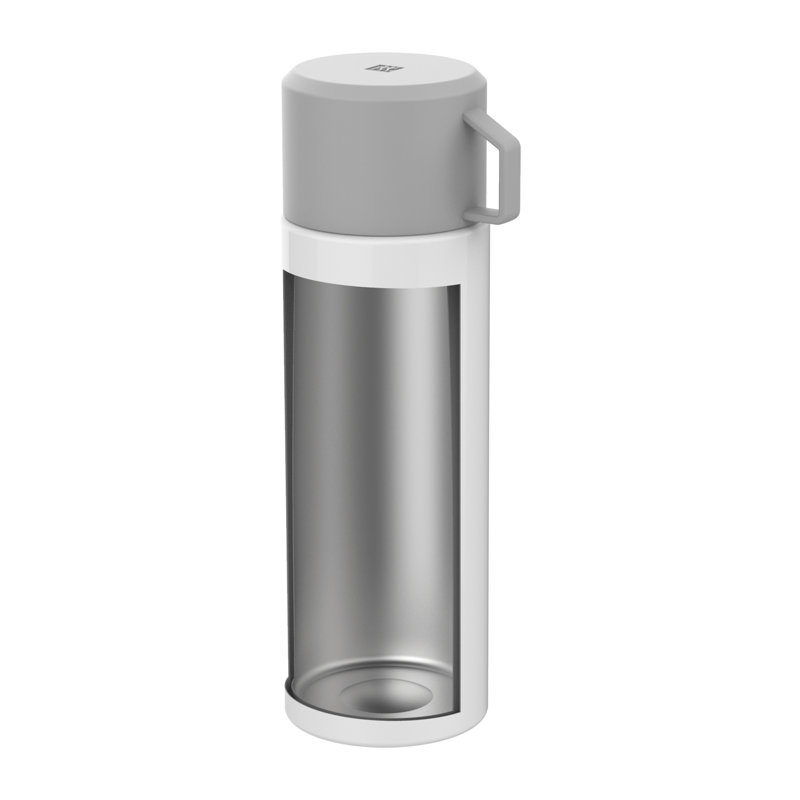 Zwilling Thermo 33.8 Oz Water Bottle, Silver/White