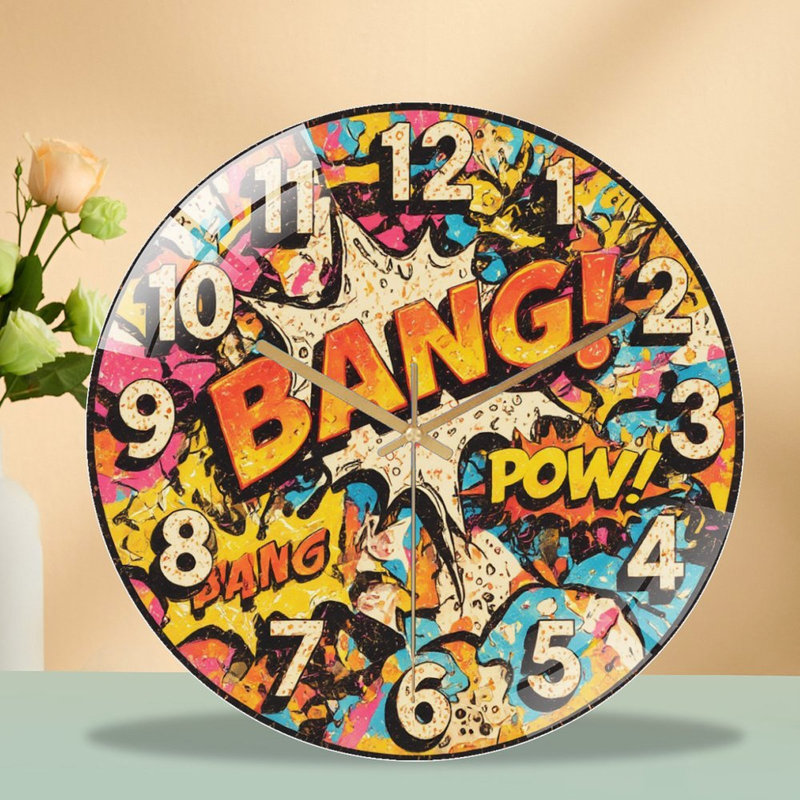 Horloge murale horloge murale en verre 12 po