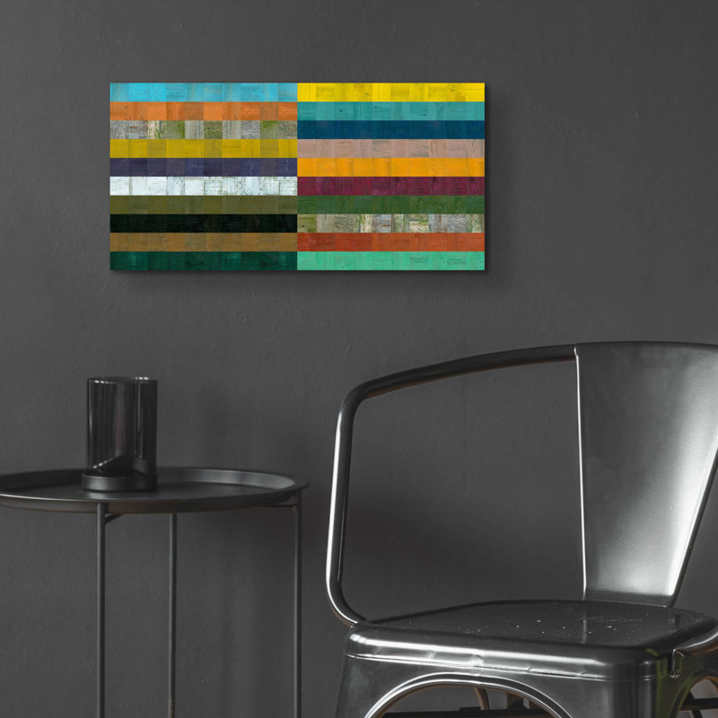 «Wooden Abstract VIII» par Michelle Calkins, H 12 po x l 24 po