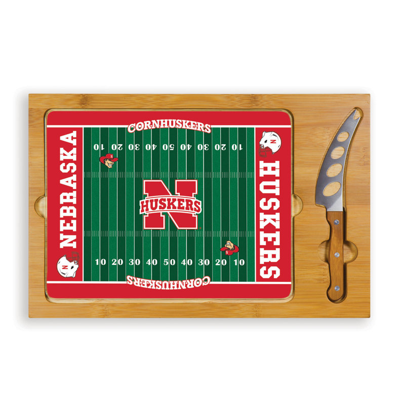 Plateau pour le fromage à couper icône de football ncaa, Cornhuskers de l'Université du Nebraska