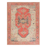 Rug & Kilim’S Persian Bakshaish Style Rug In Red With Geometric Medallion