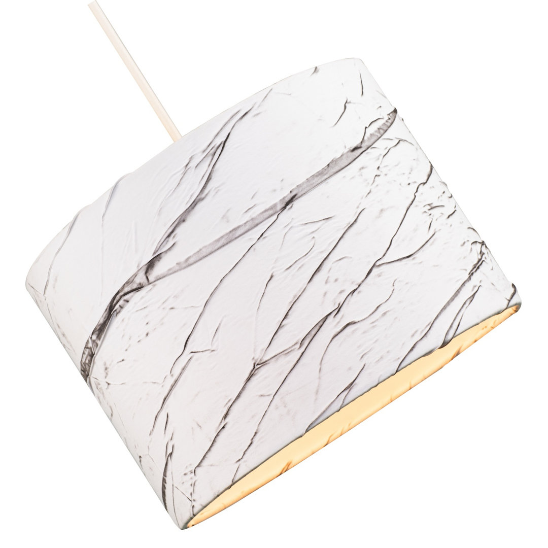 18cm H Cotton Blend Drum Lamp Shade (Screw On) in White