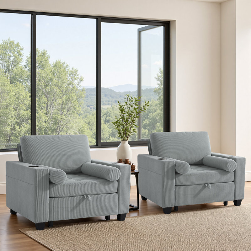 Upholstered Accent Chair, Grey
