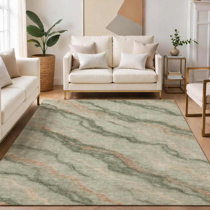 Tapis intérieur / extérieur lavable à la machine Chantille ACN2953, Sage, 10' x 14'