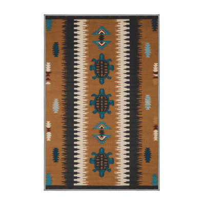 Washable Desert Tortoise Southwestern Area Rug