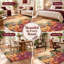 Vintage Abstract Area Rug 160x230cm, Large Faux Wool Living Room Rugs