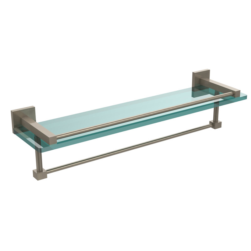 Haranu Bracket Shelf with Towel Bar, Antique Pewter