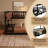 Twin Over Twin Low Bunk Bed With Slide, Fence And Ladder For Kids & Teens, Espresso-1824739675